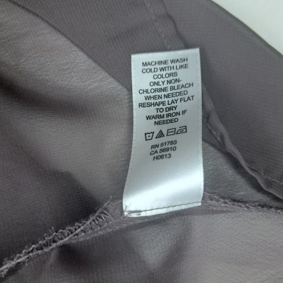 Studio Y Sheer Button Down Shirt Embellished Collar Gray Lavendar Size L #72 - Picture 11 of 11